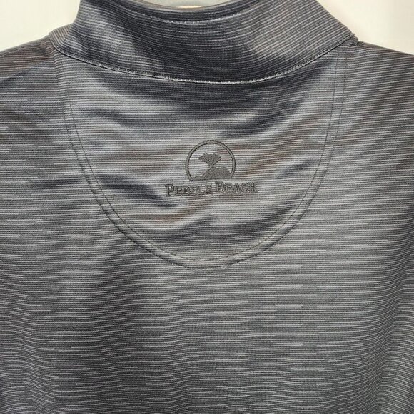 NWT Pebble Beach Men's Quarter Zip Pullover in Black‎ Size Large - Picture 4 of 8